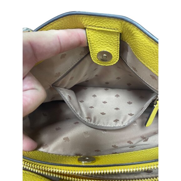 Kate Spade NY Womans Mustard Yellow Satchel Crossbody SKU 9526 - Picture 12 of 16